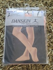 DANSKIN In Motion Footed Tights Durasoft Nylon Style 69 - Size A - Color Pink