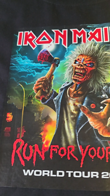 Iron Maiden t-shirt 2025 world tour run for your lives present
