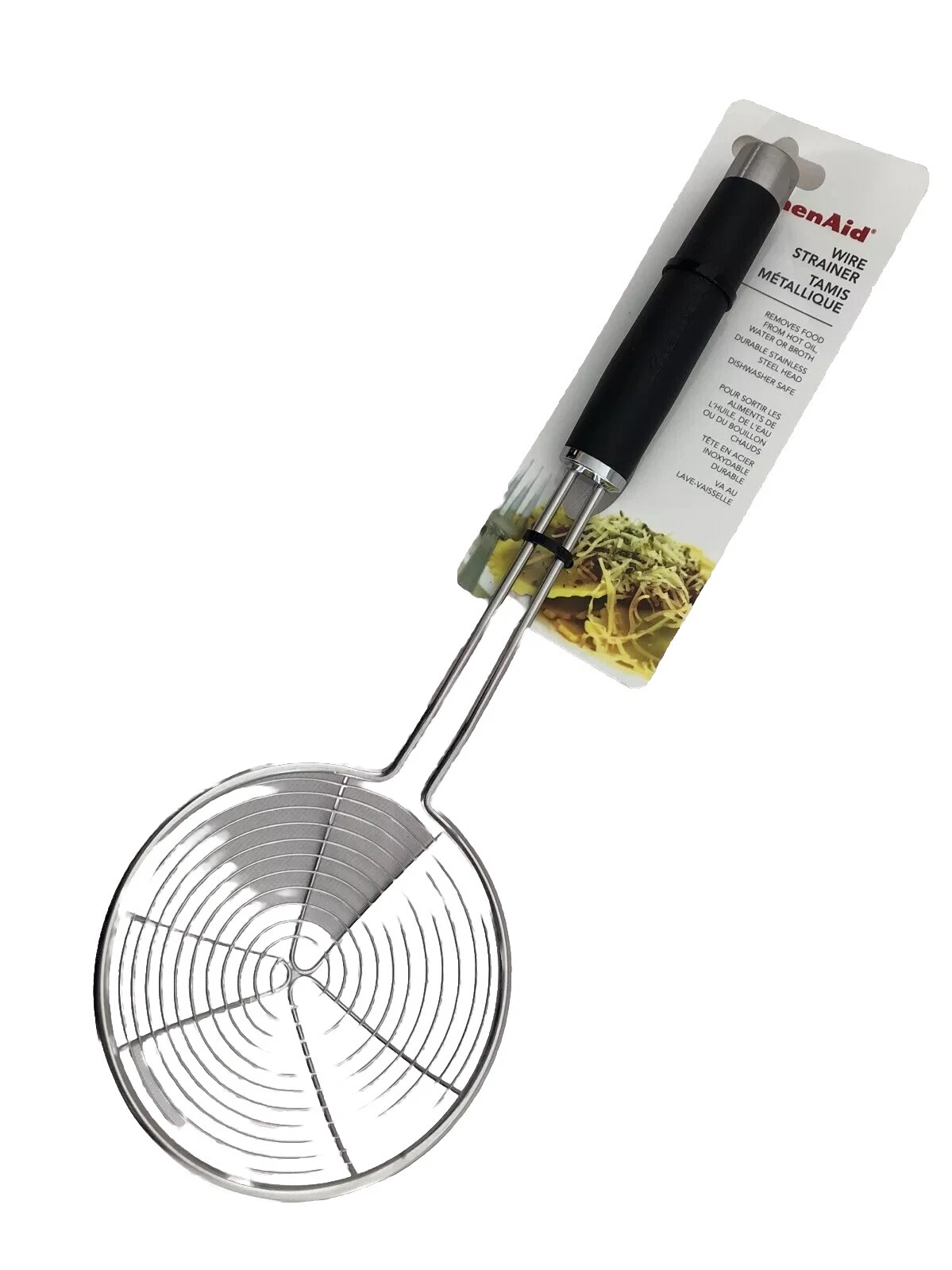 New KitchenAid Matte Black Wire Strainer Asian Strainer