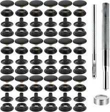18 Sets Leather Snaps and Fasteners Kit Snap Fasteners Kit Heavy Duty Snaps f...