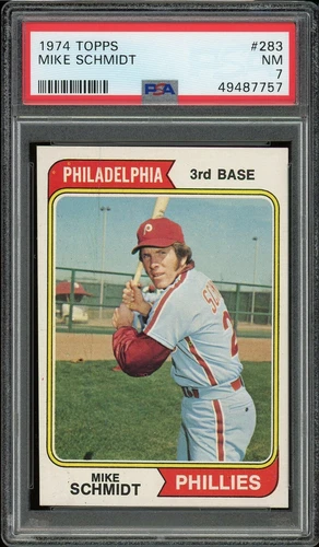 1974 Topps Baseball #283 Mike Schmidt PSA 7 *d3