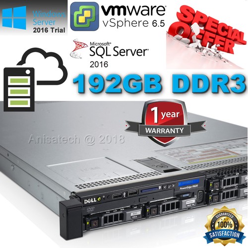 Lot SSD configurable Dell PowerEdge R620 20 cœurs 3,60 GHz Xeon 256 Go de RAM 2 To - Photo 3/17