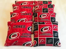 CAROLINA HURRICANES CORNHOLE BEAN BAGS SET OF 8 TOP QUALITY NHL REGULATION BAGS