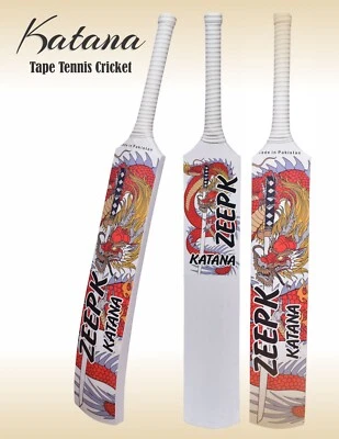 Cricketschläger für Band Tennisball 4,7 breite Klinge leicht Dragon Farbe Stock - Bild 1 von 3