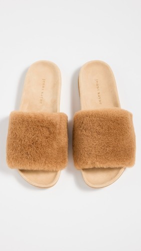 Brand New Jenni Kayne Shearling Slide Sandals Size 39 9 Made in Italy MSRP $325 - Picture 4 of 10