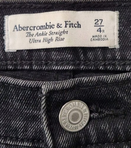 Abercrombie & Fitch Mujer Talla 27/4R El Tobillo Recto Ultra Alto Tiro - Imagen 5 de 6