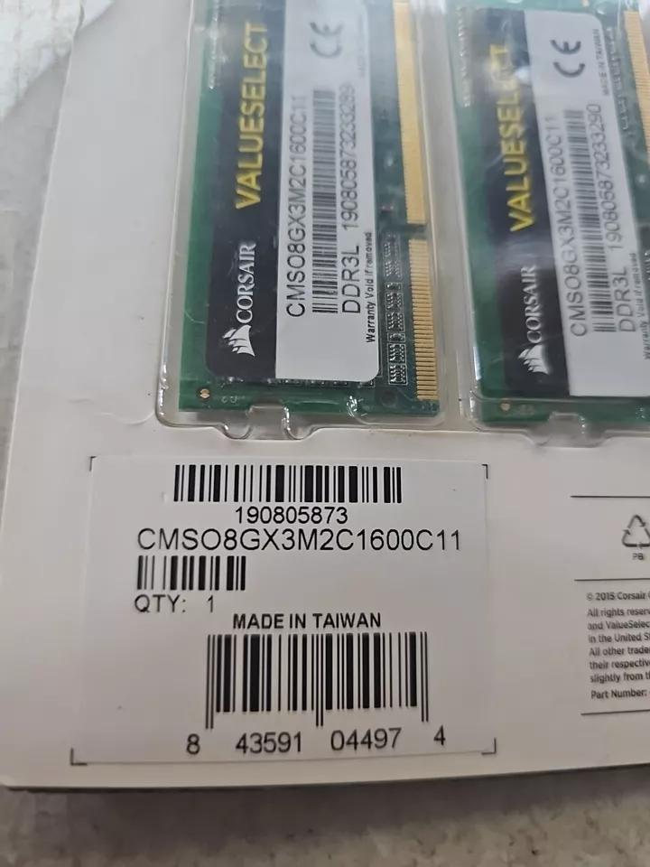 Corsair ValueSelect SO-DIMM 8 GB (2x 4 GB) Dual-Kit, NEW. #y16 - Image 3 of 3