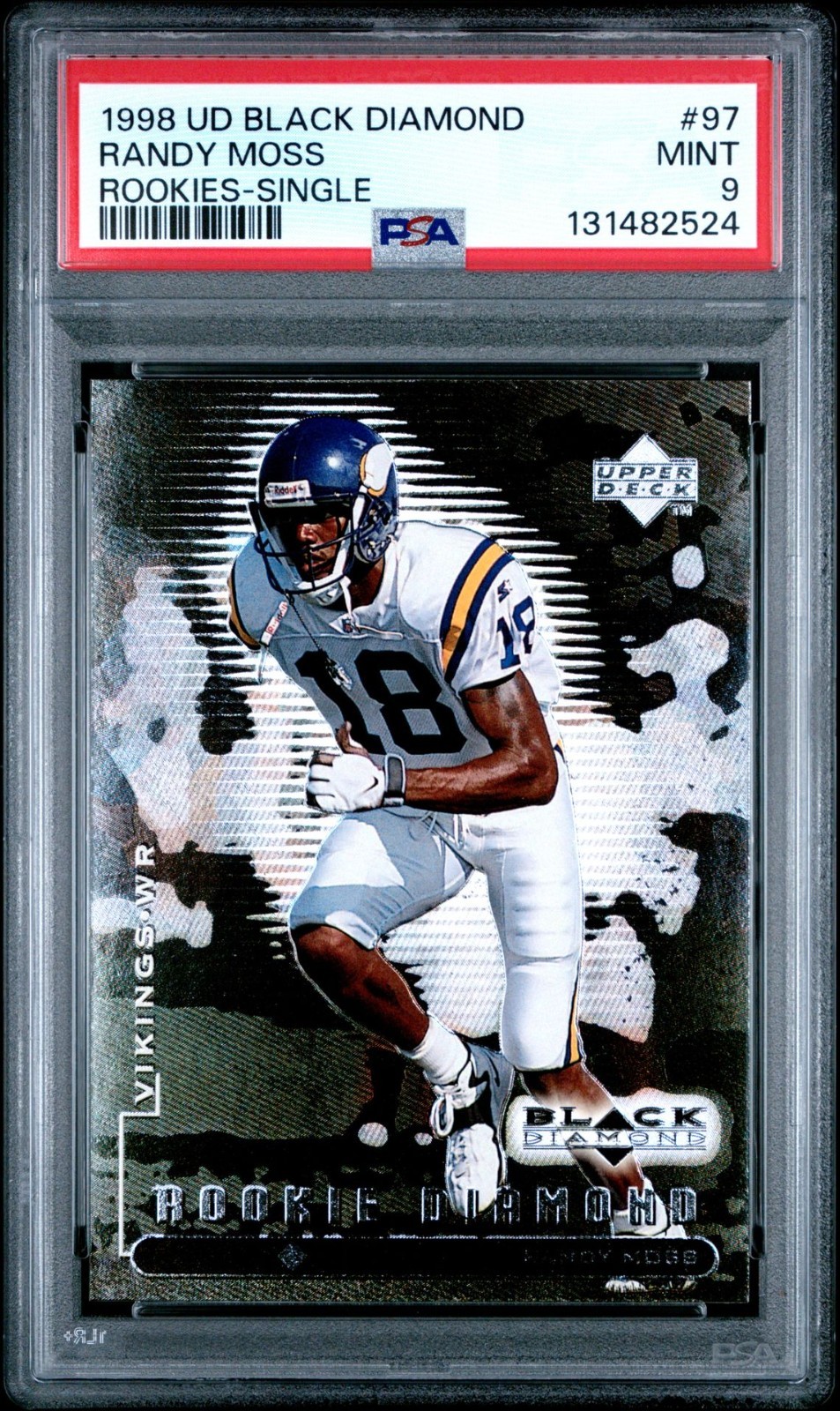 1998 UD Black Diamond Rookies Randy Moss Single #97 PSA 9 MINT RC ROOKIE HOF