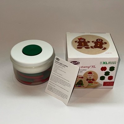 Chef'n Cookie Stamp 5XL Christmas Holiday NIB with Sugar Cookie Recipe