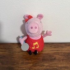 Peppa Pig Plush Cartoon Talks Sings Rare Musical Note Dress Microphone WORKING