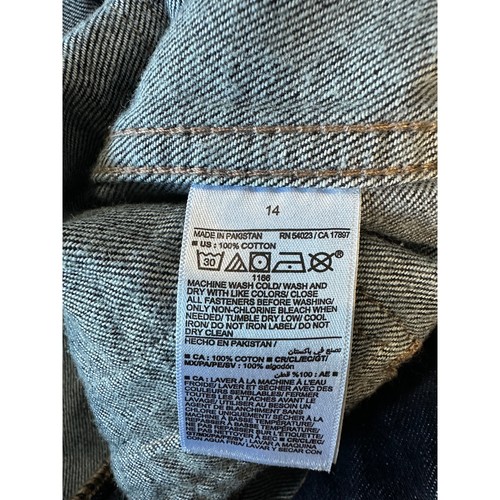 Neu mit Etikett Old Navy Baggy Damenjeans weites Bein Größe 14 hoher Bund drapiert Denim dunkle Waschung - Bild 9 von 10