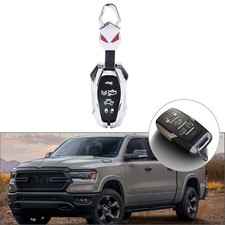 6 Buttons Remote Key Shell Case Silver For Dodge Ram 1500 Pickup 2019-2024