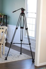Manfrotto 546B Pro Video Tripod w/Mid-level Spreader & MVH502A Head