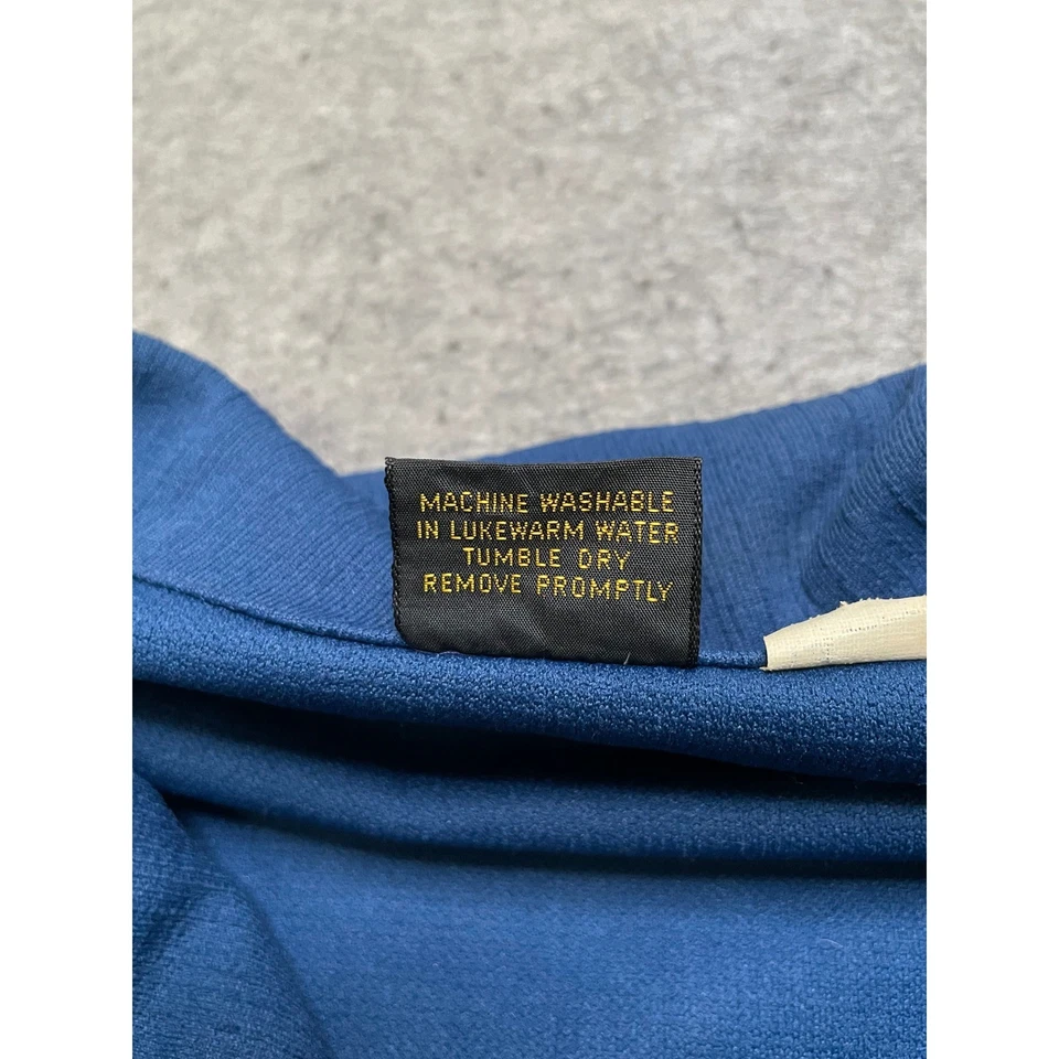 VTG 7os  Haband Paterson NJ Mens Blue Button Up Leisure Shirt Long Sleeve SZ 50 - Image 4 of 4