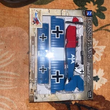 NewRay Classic Planes Fokker D.VII Bi-Plane Airplane Model Kit WWI Era Unopened