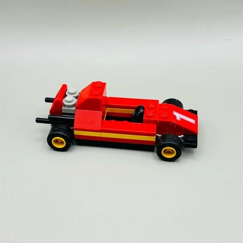 LEGO Vintage Red Race Car Complete Set with Race Number Detailing