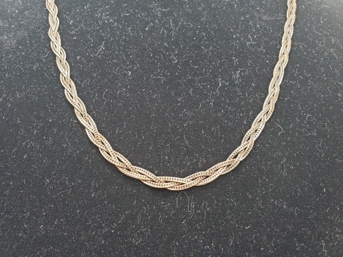 Long 24.5" 5mm Italian Solid 925 Sterling Silver Triple Strand Woven Necklace - Picture 7 of 14