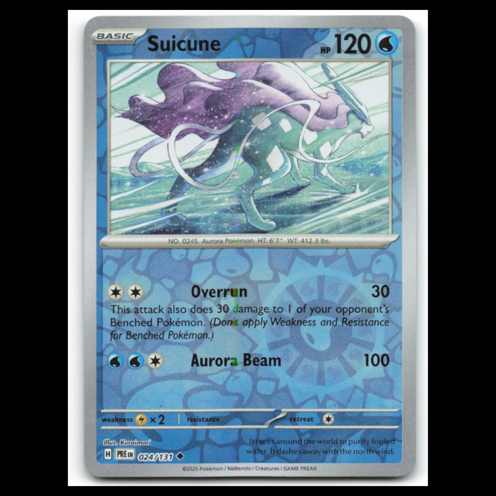 Suicune #24 2025 Scarlet - Violet Series - Prismatic Evolutions Uncommon Pokemon