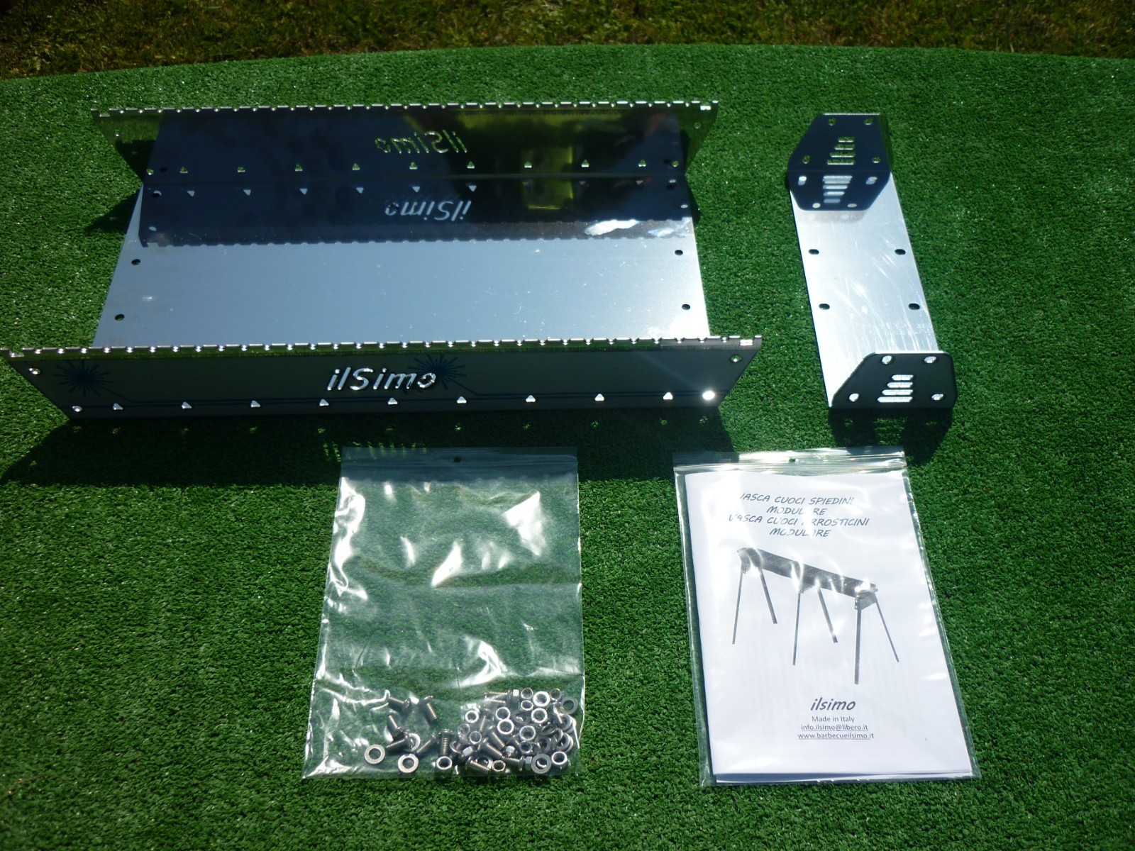 Kit Estensione 50cm Vasca Spiedini ilSimo - Inox per Barbecue Modulare