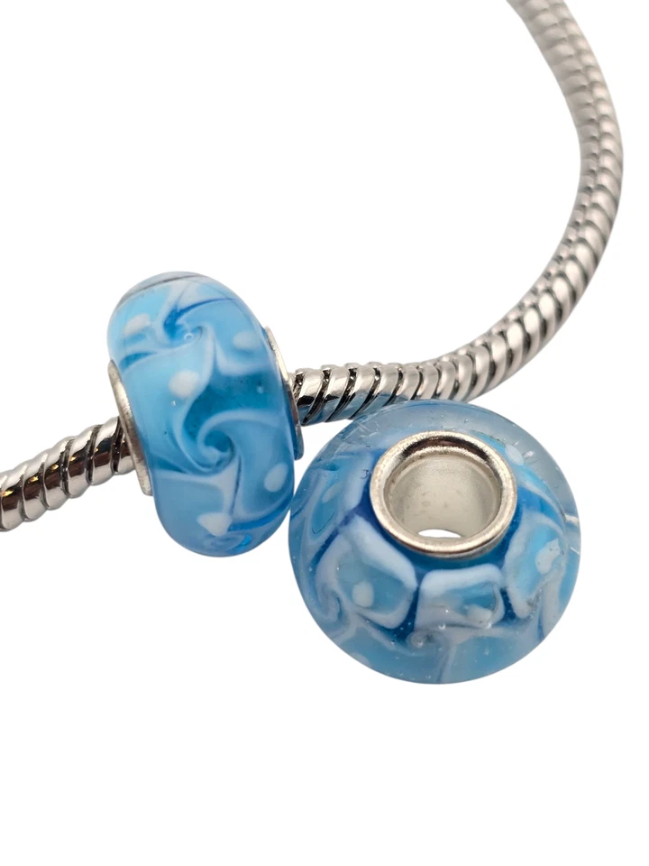 🩷  Murano Glass Bead Charm Genuine S925 Sterling Silver Gift 🩷 - Image 3 of 4