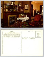 Harding Home Library Marion Ohio Postcard Warren G Florence Kling Curteichcolor