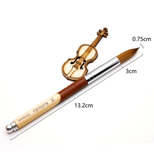Wood Handle Nail Kolinsky+Nylon Mix Nail Brushes Sizes 8-24 Nail Art Brush G - Picture 9 of 32