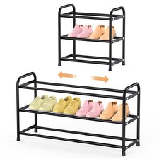 Expandable Shoe Rack, 16  -30  Adjustable Shoe Rack for Closet, Front