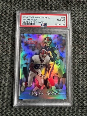 1998 Topps Gold Label #94 Andre Reed Class 2 Red Label #045/50 Psa 8 Nm-Mt