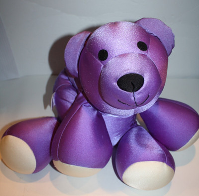 Moshi Teddy Bear Plush 19'' Stuffed Purple White Microbead SNS Foam Bead Soft Toy