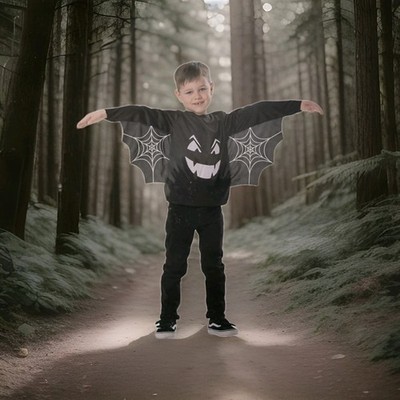 Geist Umhang Karneval Fasching Halloween Ghost Kostüm Cape Kinder Smile Party