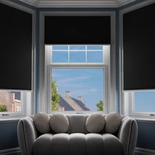 Blackout Curtains, No Drill Blinds for Indoor Windows with Magnetic Snaps,100...