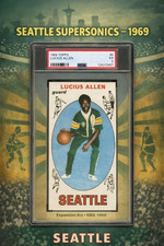 1969 TOPPS #6 LUCIUS ALLEN PSA 5 SEATTLE