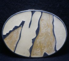 XC27103 AMAZING VINTAGE 1970s  ABSTRACT ARTWORK  UNISEX FASHION BELT BUCKLE