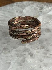 Solid copper, Nickel and brass adjustable wrap ring TU26-2.