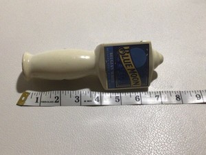 Blue Moon Beer Tap Handle Knob Top Bar Brewing Draft Belgian White Ceramic 7"