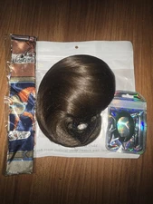 BARSDAR Drawstring Hair Extensions - Straight Brown Hair Bun, Ponytail 