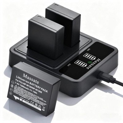 3er Pack 1500mAh NP-W126 NP-W126s Akku + LED PD20W Schnellladegerät - Volle Leistung 2,5H