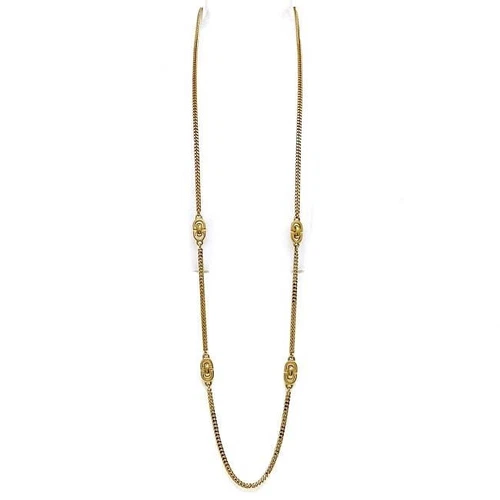 Collana lunga Christian Dior oro GP CD lunghezza totale 76 cm donna autentica