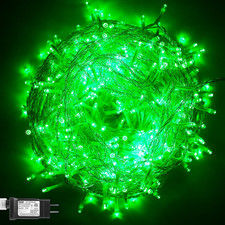 500 LED Green String Lights for Christmas and St. Patrick's Day Decor, 173.9Ft