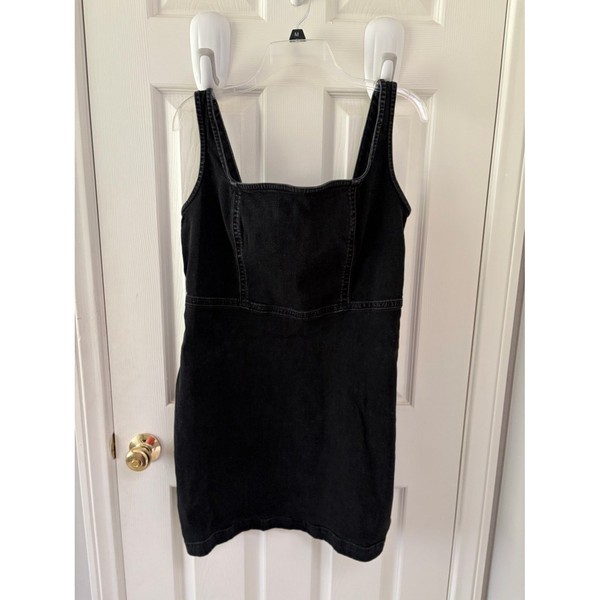 Hollister Black Denim Mini Tank Dress