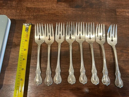 8 Towle Old Master Sterling Silver Salad Forks - 6-3/8" - 297 Grams