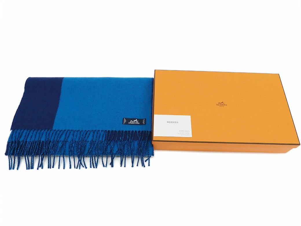 HERMES H259076S Double H Cashmere Scarf Authentic image 6