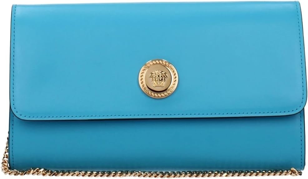 Versace Medusa Women’s Blue Leather Clutch Bag image 2