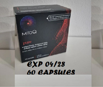 MitoQ Pure Anti Aging Vitamin Supplement New Sealed exp 04/2028 New Zealand made
