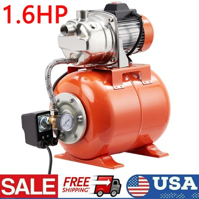 #ad 1.6Hp Shallow Well Pump with Pressure Tank 115V Stainless Steel Irrigation Pump $139.49