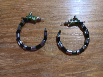 BEETLEJUICE Sandworm 1 1/2'' Diameter Hoop Earrings NEW!