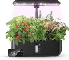 Hydroponics Growing System with LED Grow Light, Indoor Herb Garden 12 Pods