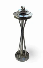 1962 SEATTLE WORLDS FAIR large chrome 10.5" Table Top CIGARETTE LIGHTER s2