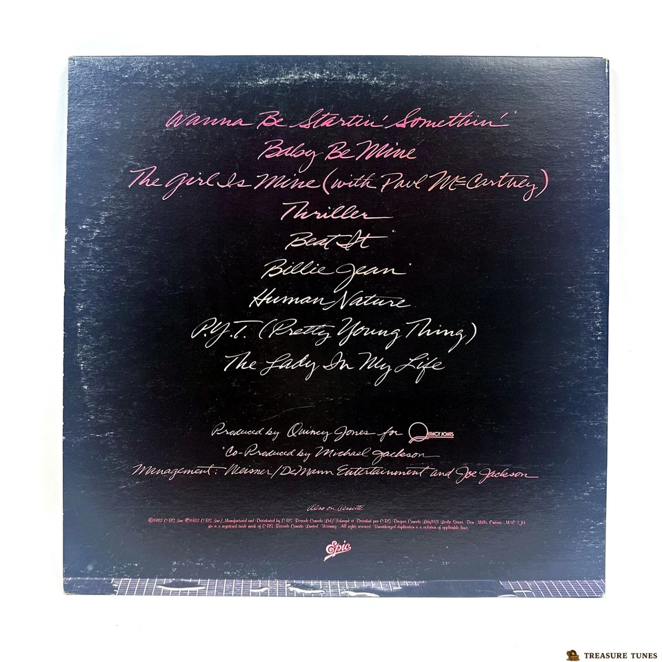 Michael Jackson – Thriller Vinyl (LP, Album, Stereo) QE 38112 - Image 3 of 4