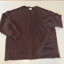 Varley Mae Boyfriend Sweatshirt Coffee Brown Ottoman Pullover Women's Large